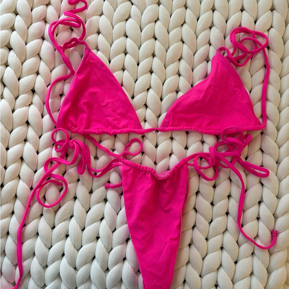 Pink Halter Bikini Set - Picture 6 of 7